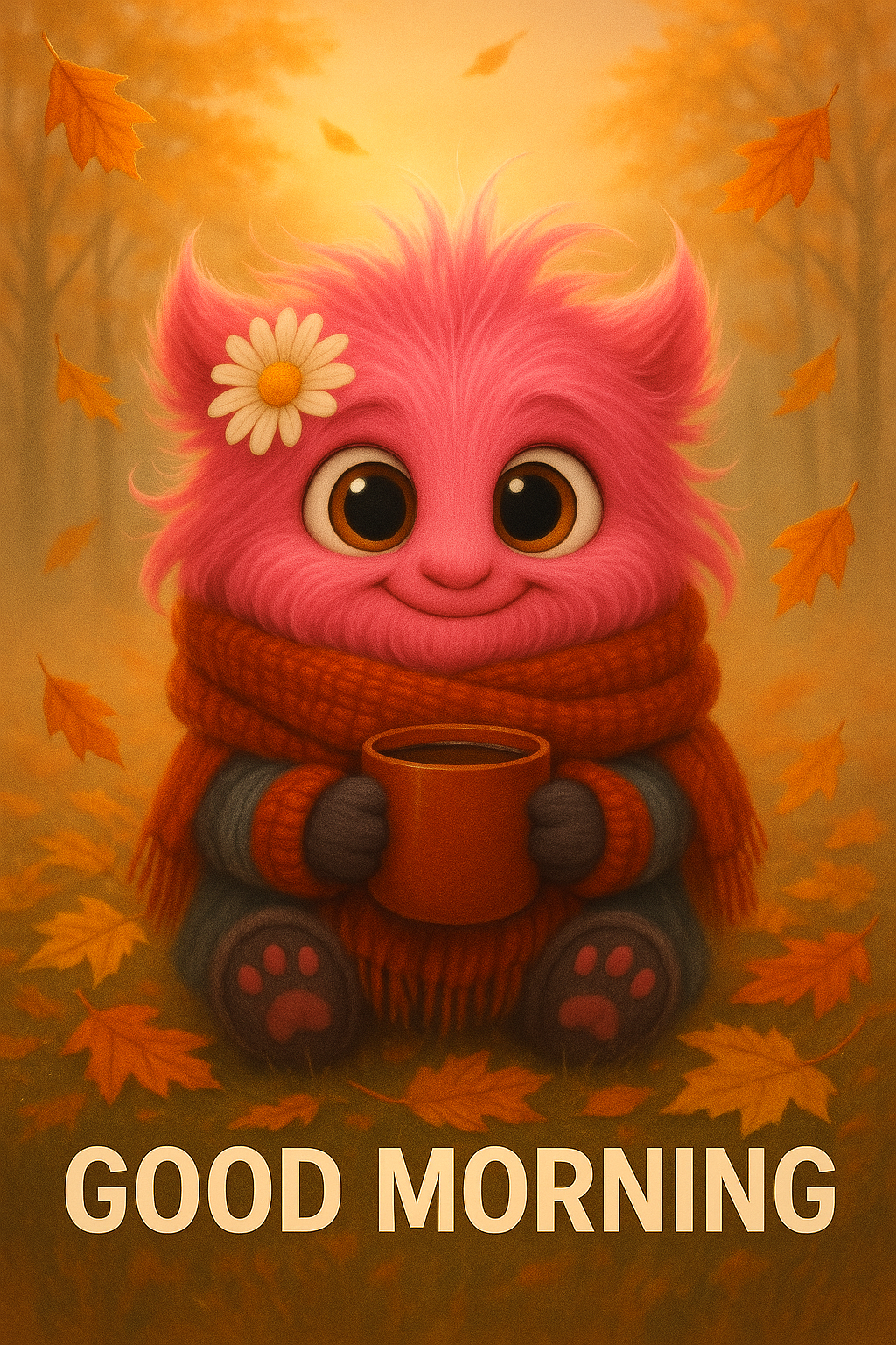 🍂 Morning Monster Autumn Pack – Cozy 10-Image Digital Collection
